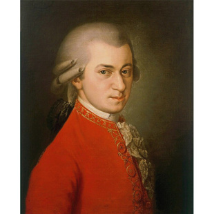 Mozart肖像莫扎特画像油画古典音乐家装 饰画维也纳金色大厅挂画