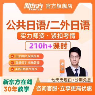 新东方2027考研网课公共日语203视频禇进二外日语全程班课程