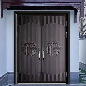 豪华别墅门双开门自建房