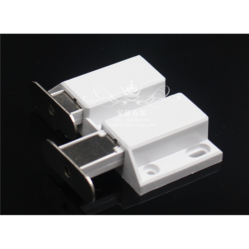 双门玻璃柜吸/橱柜门吸/柜门碰塑料磁吸弹簧磁碰一按即开一按即