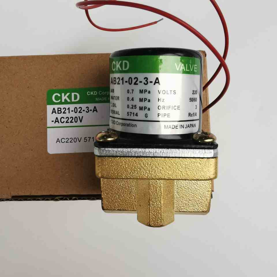 CKD电磁阀 AB21-01/02-2/3/5/A/-AC220V-DC24V AC110V AB2X0018