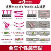 适用特斯拉modely model3焕新3车标贴门把手后视镜贴粉色甜菜根紫