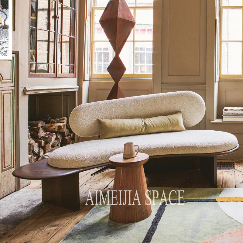 北欧休闲沙发椅网红个性创意卧室床尾凳床榻客厅实木沙发换鞋矮凳