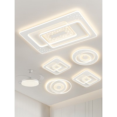 代edL顶护眼气客简吸厅主灯约现卧灯室灯餐大厅吊全照51901明屋灯