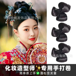 2026新款汉服假发赫本颅顶乐垫包中式新娘盘发化妆师专用发包