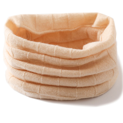 秋冬加厚保暖百搭男女格子商务100纯羊毛围巾脖套围脖纯色假领子