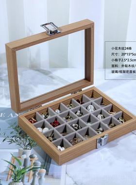 高档小号饰品收纳盒子高级木耳钉戒指纳耳环收吊坠项链珠纹首饰宝