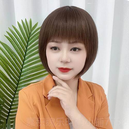 高档波真头假发女士发全真人短发2023新款妈妈全波头套中老人假发