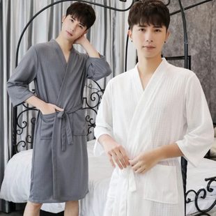 后浴袍四季 冬季 美容院专用男款 浴衣情侣睡衣穿 通用洗澡温泉 女款
