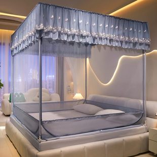 开门式 防尘家用蒙古包加密儿童拉链蚊帐卧室三床笠新款 顶2024防摔