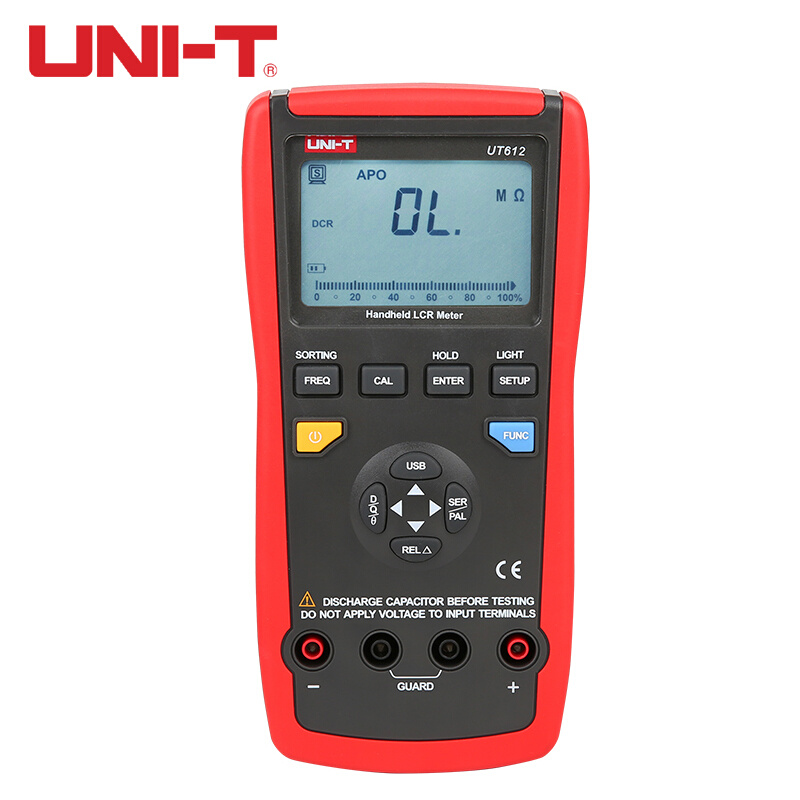 。优利德UT611/UT612手持式高精度LCR数字电桥测试仪电容电感电阻