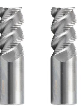 HRC45度钨钢粗皮铣刀3刃铝用硬质合金d3d4d5d6d8d10d12粗刀波刃