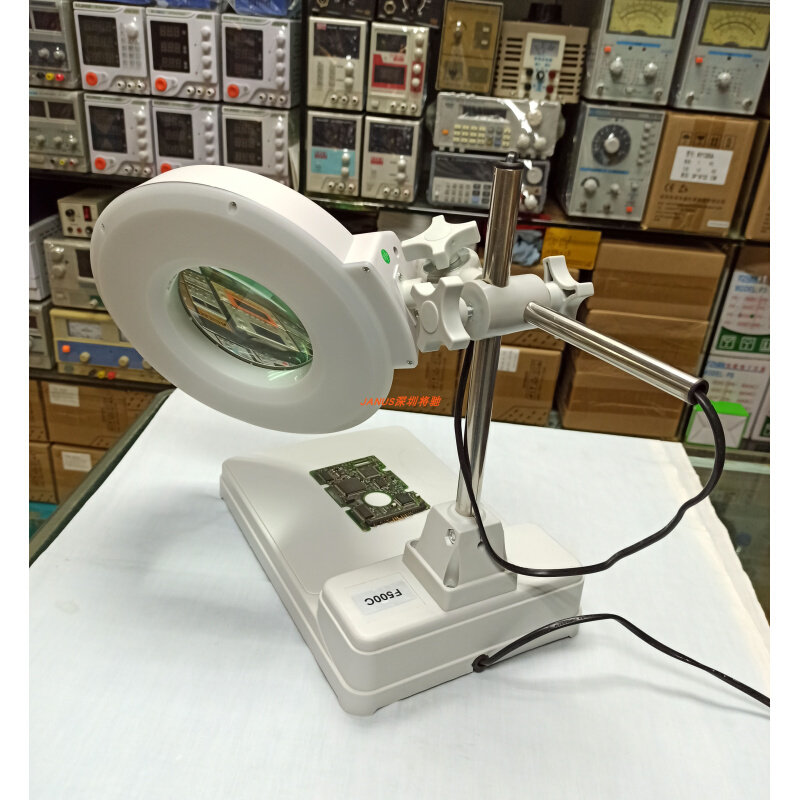 。F500C灯管功率24W镜片尺寸120mm放大倍数10倍光学玻璃台灯放大