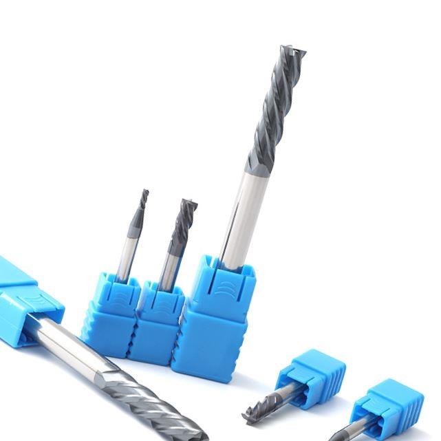 HRC45度钨钢平底铣刀4刃钢件硬质合金黑色涂层d1d1.5d2d2.5d3d3.5