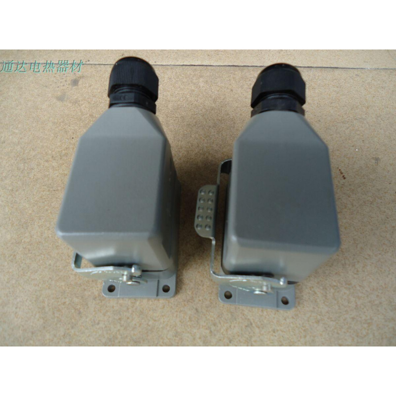 。西霸士热流道航空插头6针重载连接器矩形HE006单扣侧出线现货