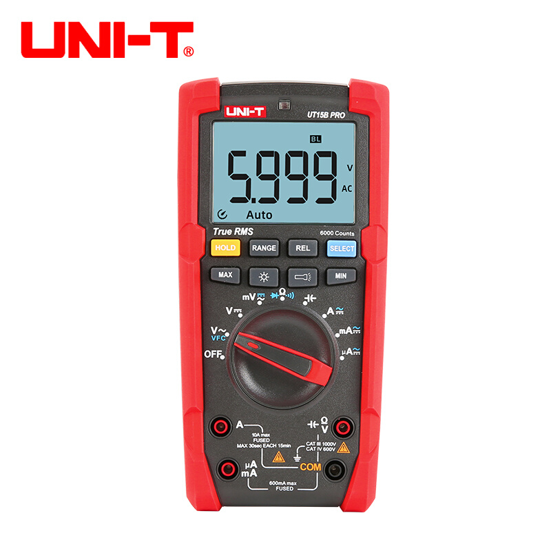 。优利德UT15B Pro/UT17B高精度大屏数字万用表防烧真有效值万能