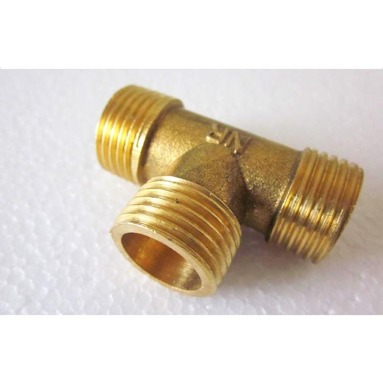 全铜加厚4分外丝三通分水接头 1/2四分外丝铜三通DN15