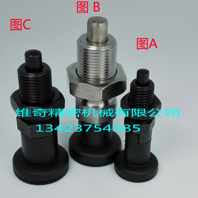 。旋钮柱塞分度销M10M12 M16 M20弹簧定位柱螺丝固定手柄销细牙螺