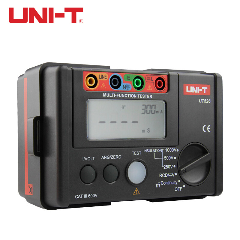 。优利德UT525/UT526多功能电气测试仪RCD漏电保护/低电阻/绝缘电