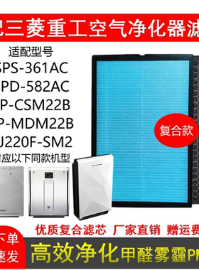 适配三菱重工空气净化器SPS-361AC/D-582AC/MDM/CSM22B除甲醛滤芯
