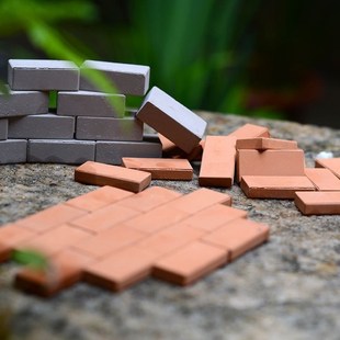 迷你砖块红砖小地砖水族微景观铺地背景苔藓缸鱼缸造景假山小路