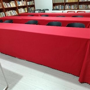 上海会议桌布餐厅酒店员工培训开会桌布丝绒平纹台尼等面料均可定