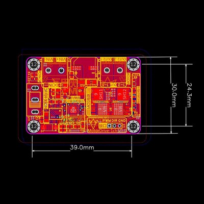 DRV8701单路电机驱动 大电流MOS 智能车驱动 直流有刷电机 带灯显