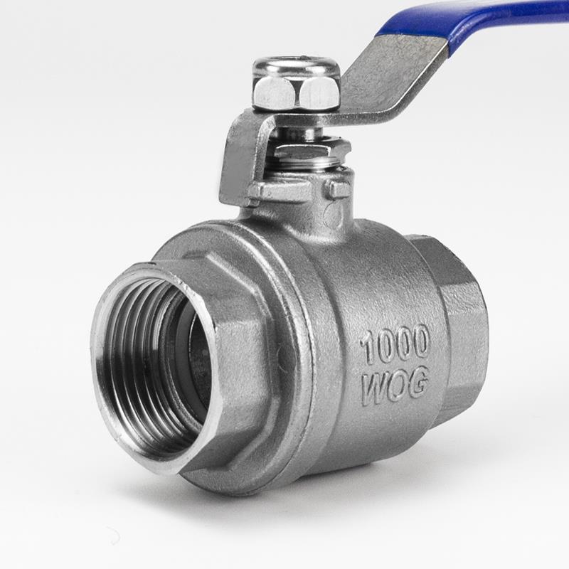 304中型不锈钢阀门Q11F-16P两二片式球阀2PC丝扣螺纹4分6分1寸201