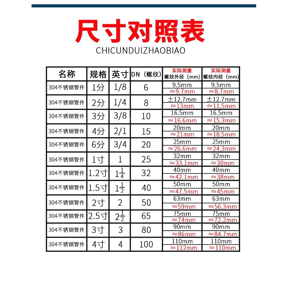304不锈钢外丝/内丝三通 外螺纹三通 外牙dn15dn20 4分6分1寸2寸