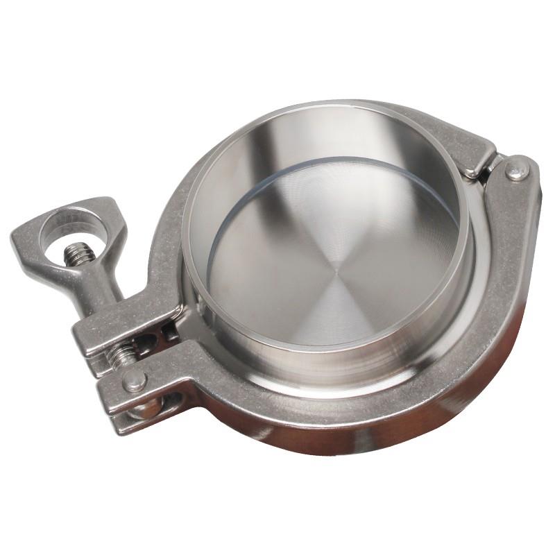 316L不锈钢快装接头盲板套装卡箍盲板堵片卫生级堵板闷板管道管箍