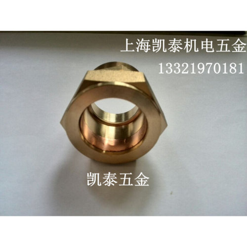 。黄铜外丝卡套接头 1-1/4 1.2寸-35mm 铜管卡套直通