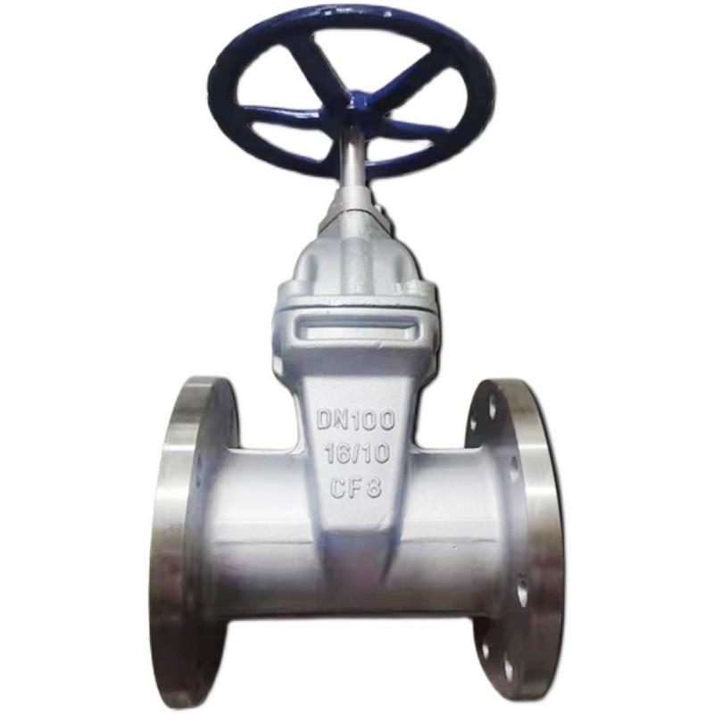 Z45X-16P不锈钢闸阀304DN50 软密封法兰闸阀dn150 dn100暗杆闸阀