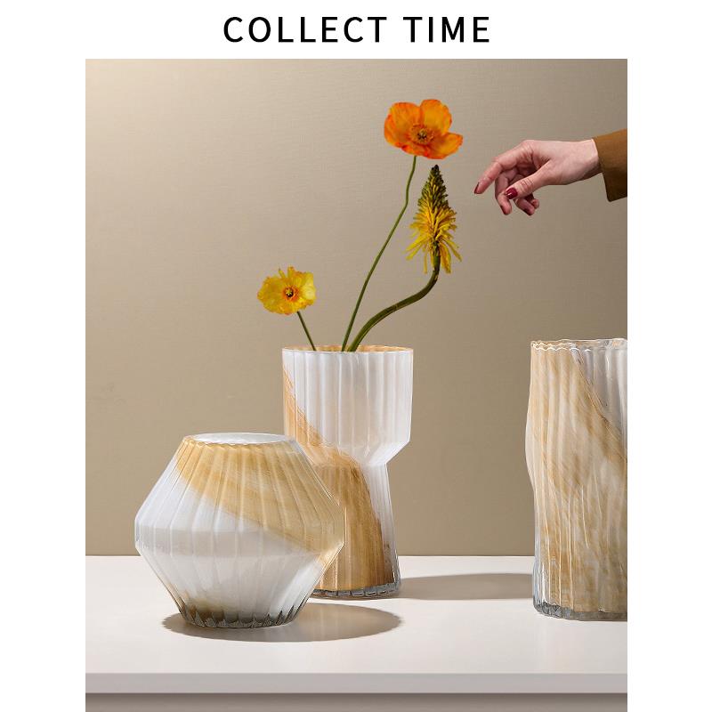 Collect time收集时光 艺术感花瓶干花仿真花插花玻璃花器装饰品