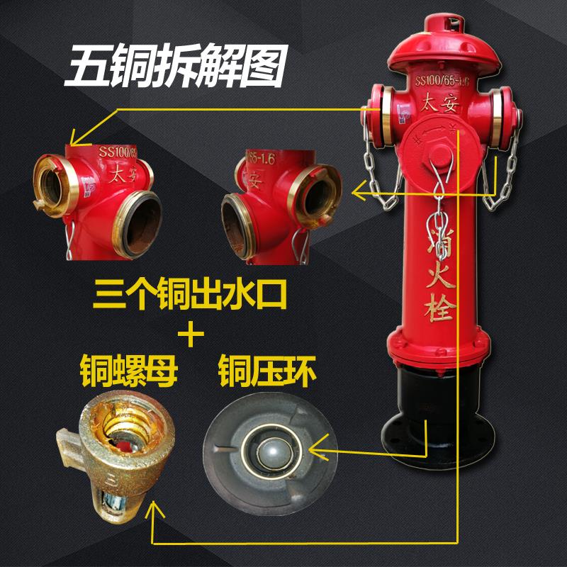 消防栓消火栓地上栓SS100/65-1.6地上式室外消火栓100室外消防栓