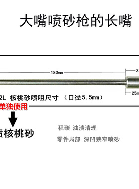 。绿牌喷砂枪长嘴气动PS02手持明铁玻璃磨砂大嘴喷砂器喷字枪防除
