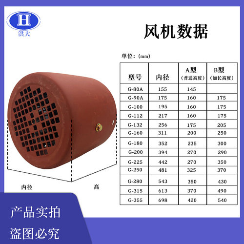 。三项电机变频风机G-80风机电机配件电机维修工具变频风机电动机