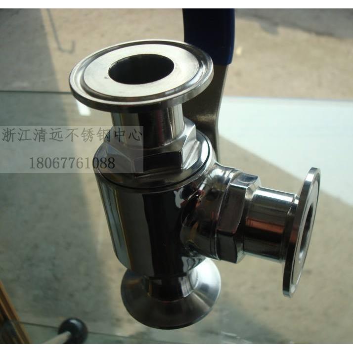 快装三通球阀T型三通食品手动开关不锈钢卡箍式卫生级304快接316L