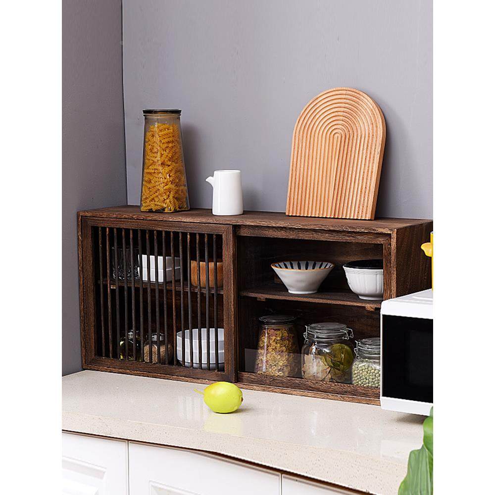 日式实木简约桌面小餐边柜防尘玻璃碗柜餐桌厨房调料柜储物收纳柜,ZIPPO/瑞士军刀/眼镜,酒具,淘宝优惠券,粉丝福利购,淘宝优惠卷