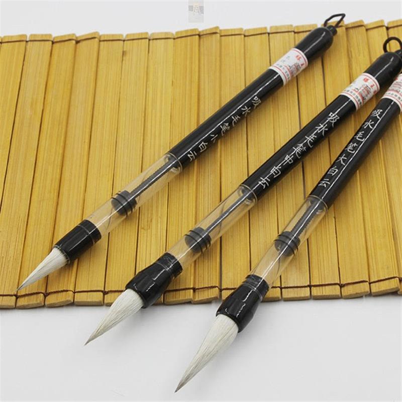 海丽文具店自带吸墨毛笔一笔两用不脏手自动吸水式狼毫书法毛笔