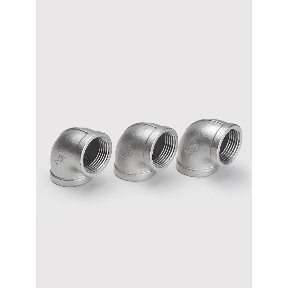 不锈钢90度丝口美标NPT弯头/316L螺纹内丝SUS304外接管件1分2分3