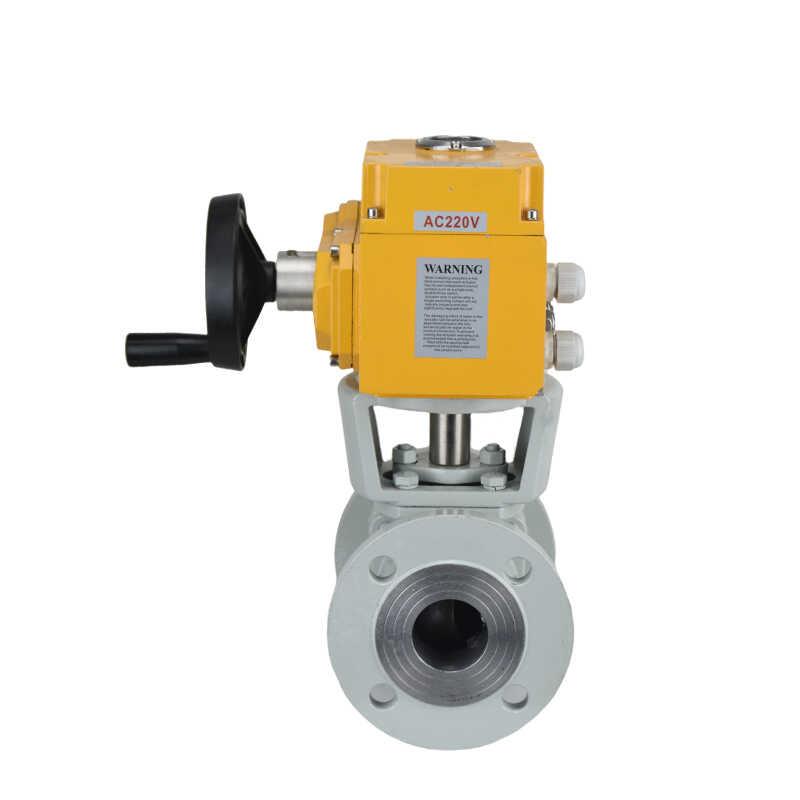 Q941H-16C高温蒸汽导热油流量比例调节阀铸钢法兰电动硬密封球阀