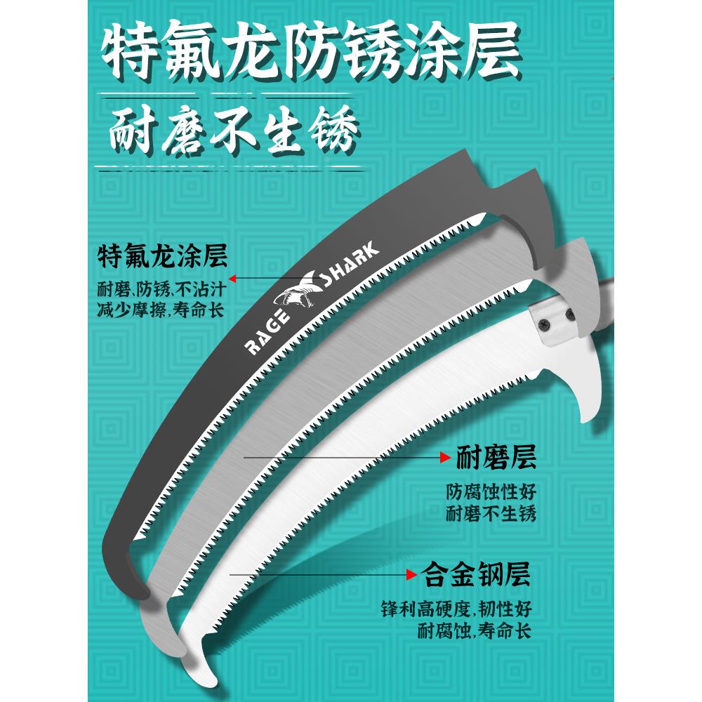 德国暴鲨原装合金高空锯进口高枝锯修枝手锯果树伸缩园林锯子两用