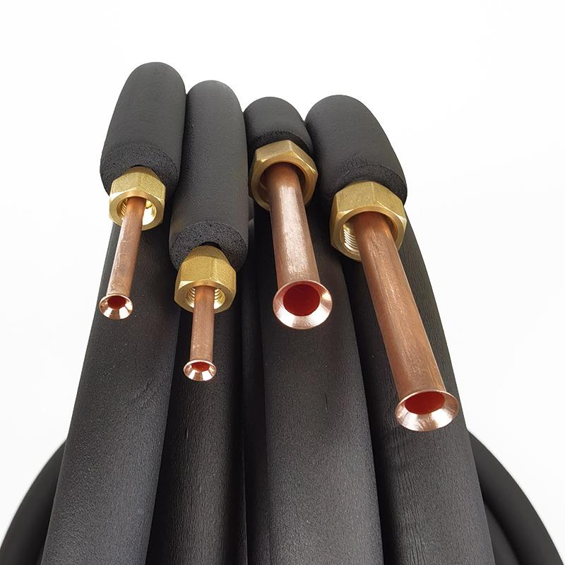 空调成品铜管连接延长加厚tp2纯紫铜1匹1.5p2P3P5P通用免焊接预埋