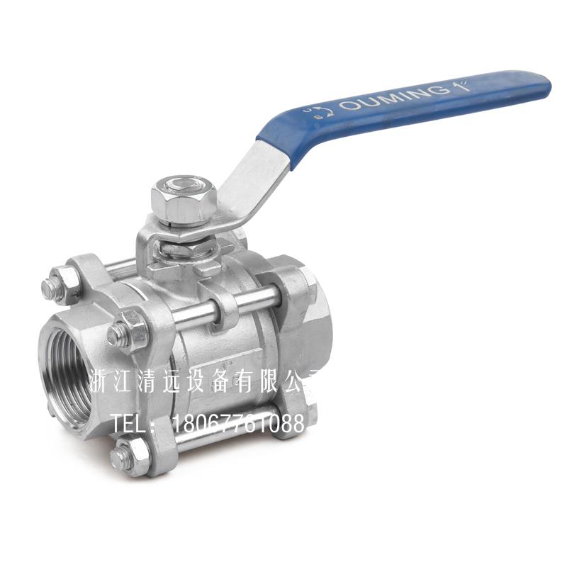 304不锈钢3片式球阀316三片式球阀3pc丝口Q11F-16-64【重型加厚】