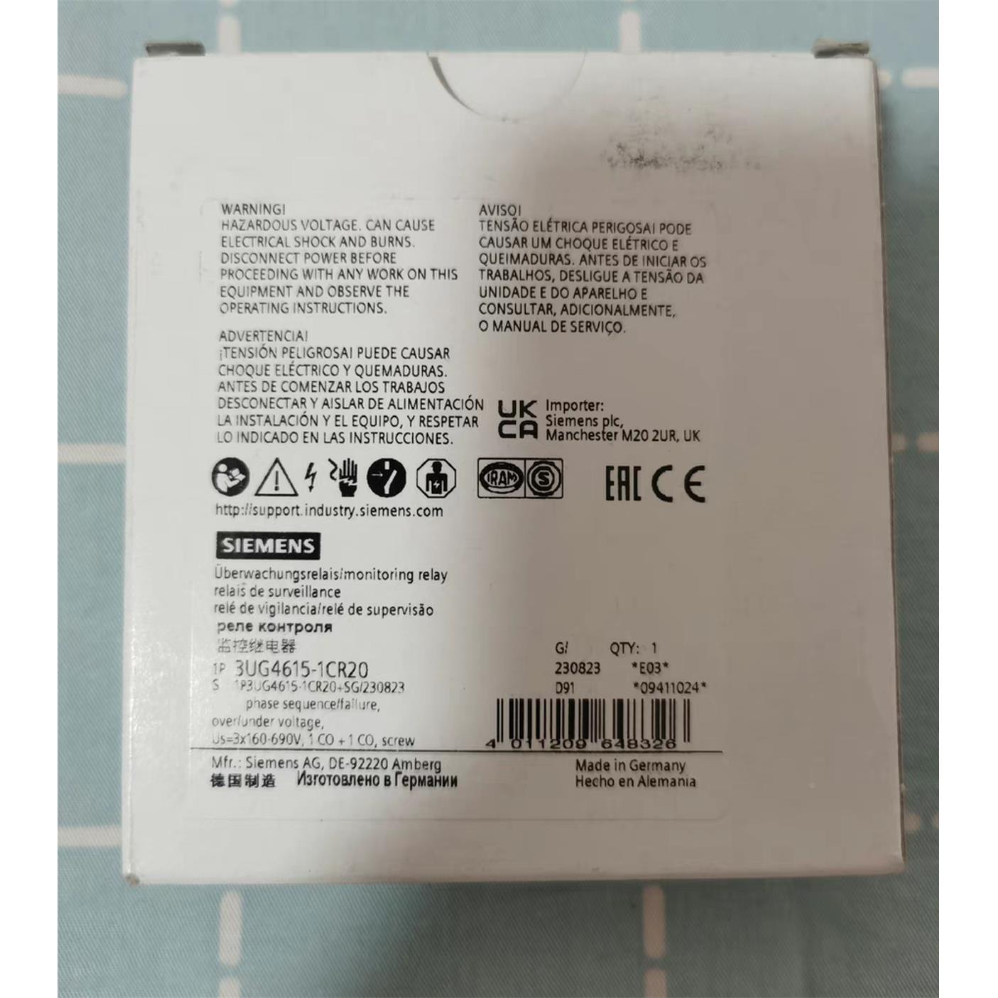 3UG4615-1CR20低压全新原装正品3UG4615-1CR20现货顺丰发出