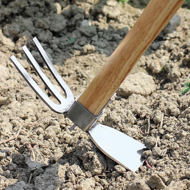 小锄头农用工具户外种菜家用老式种花除草神器耙子挖土挖地多功能