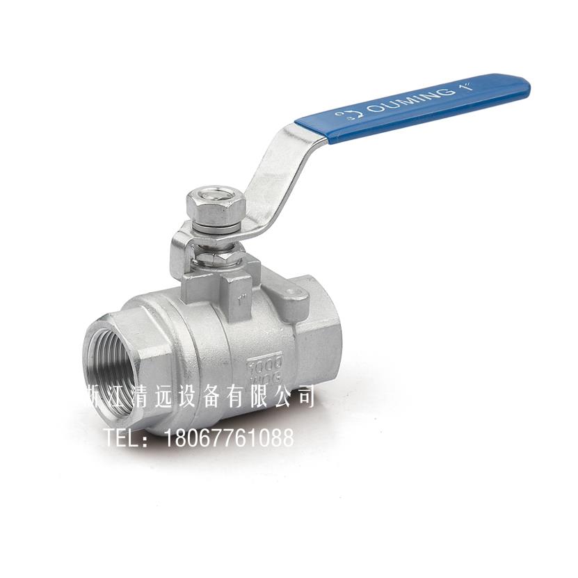 304不锈钢2片式球阀316二片式2pc丝口Q11F-16两片1分【重型加厚】