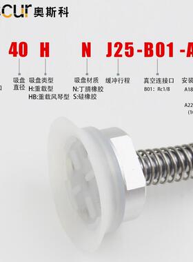 Y-重载吸盘ZPT40/50/63/80/100/125HNJ/HBJ25 50 75-B01-A18 A22