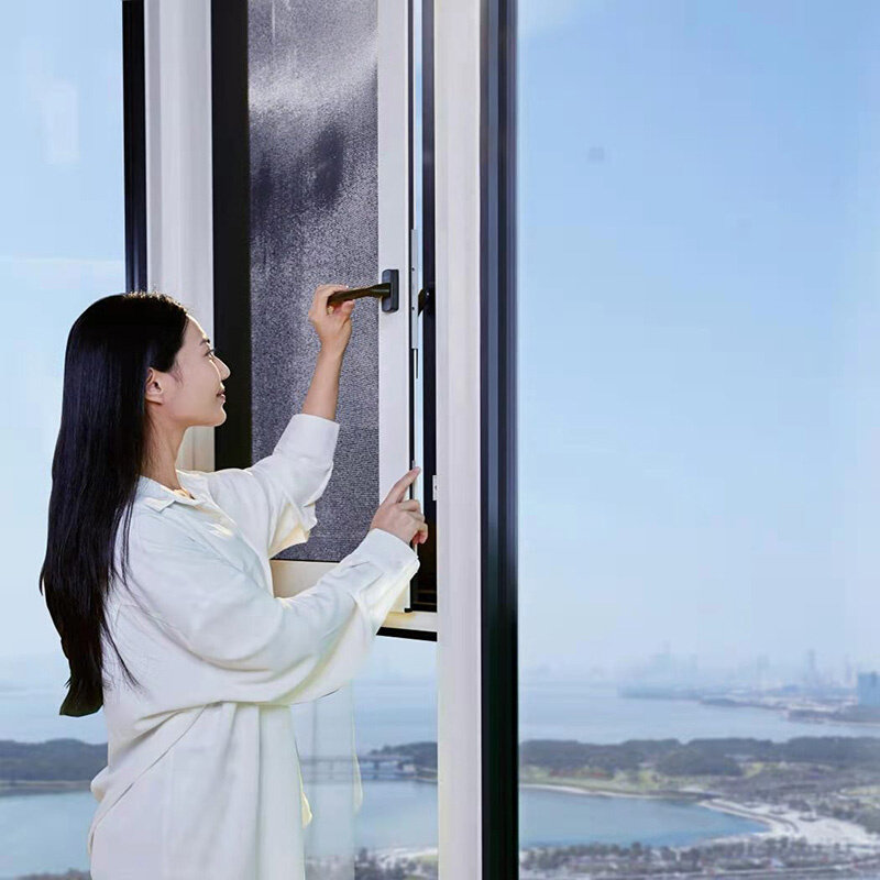 博仕门窗断桥铝合金隔热隔音平开窗定制封闭阳台全景窗k6t115夏