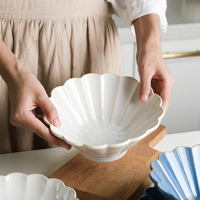 。肆月 南葵日式复古拉面大碗家用好看的陶瓷餐具高颜值泡面碗汤